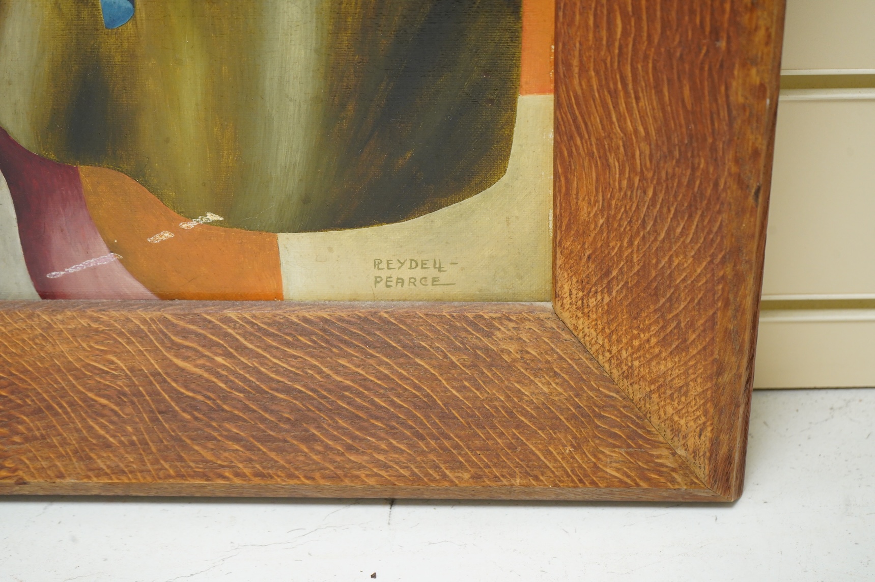 Alfred Pleydell-Pearce (20th. C), Three Graces, signed, cubist oil on board, 57 x 44cm